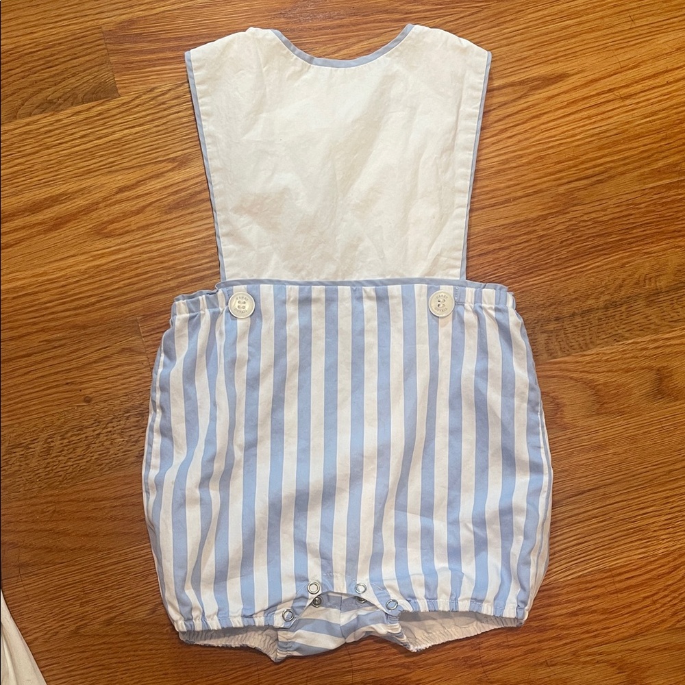 Henry Duvall Striped Baby Romper